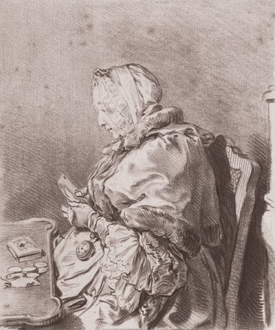 Porträt von Madame Marie Therese Rodet Geoffrin (1699-1777) 1746 von Charles Nicolas II Cochin